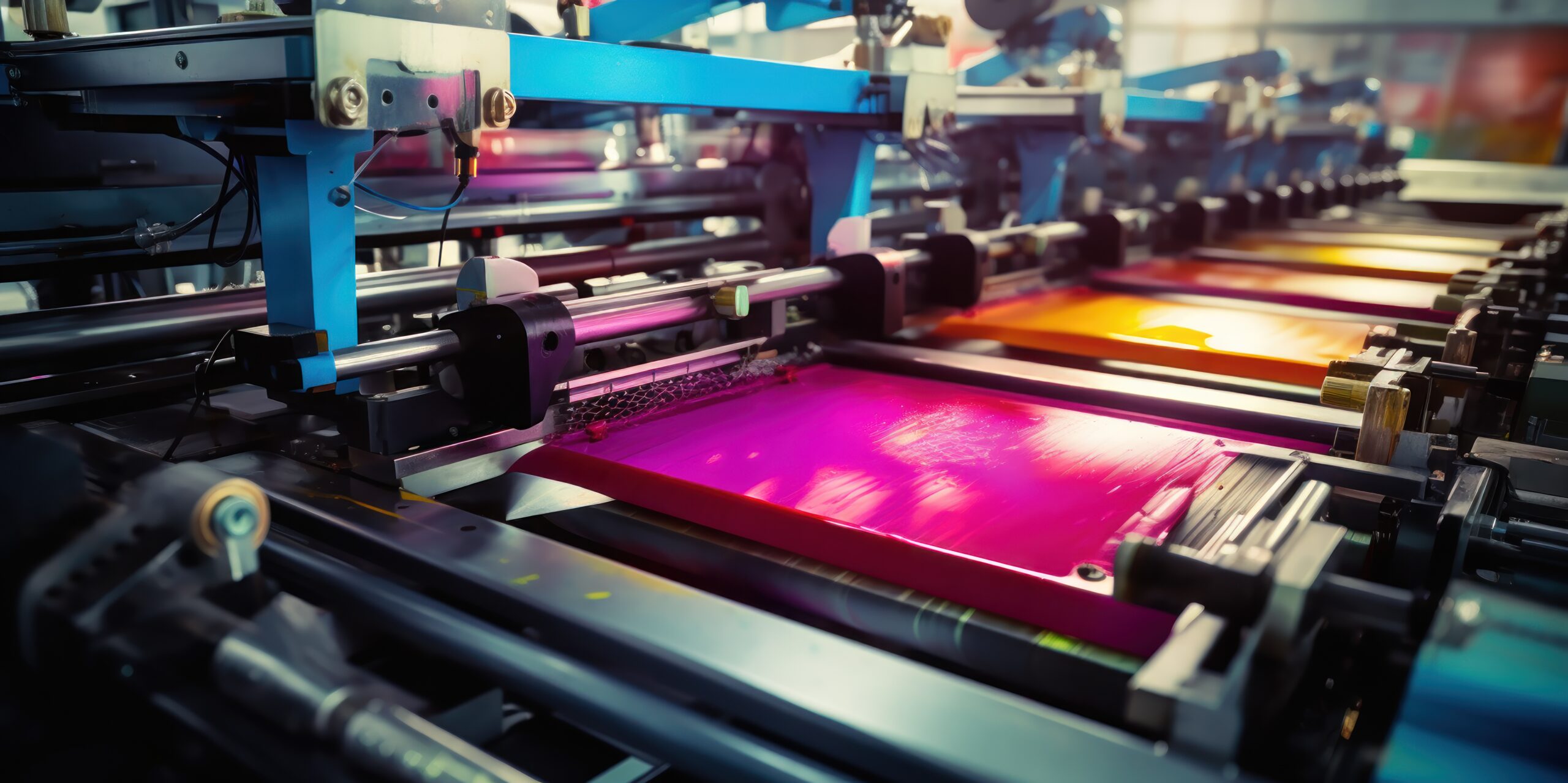 Printing press machine, mass production in action.